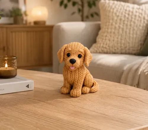 Figura Decorativa Prints Patro- Golden Retriever De Punto - Foto 2