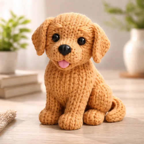 Figura Decorativa Prints Patro- Golden Retriever De Punto - Foto 3