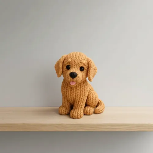 Figura Decorativa Prints Patro- Golden Retriever De Punto - Foto 4