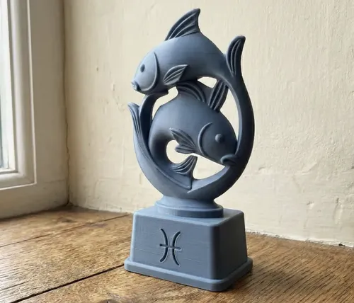 Escultura Decorativa Prints Patro- Busto Del Zodíaco Piscis - Foto 3