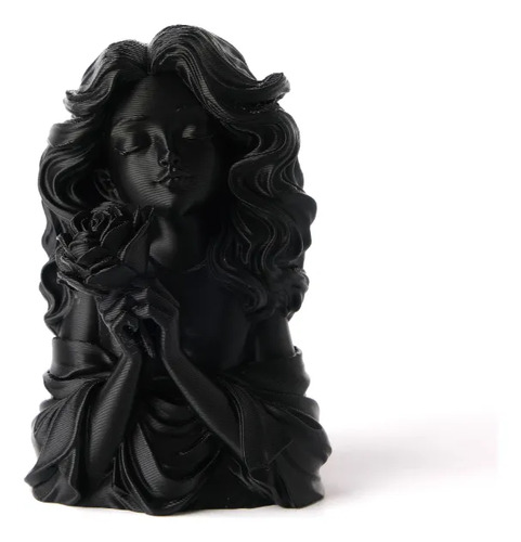 Escultura Decorativa- Niña Y Rosa - Foto 2