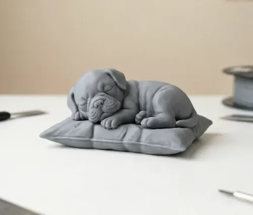 Escultura Decorativa- Cachorro Durmiente - Foto 3