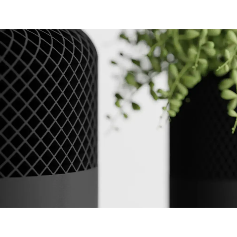 Figura Decorativa Maceta De Plantas Negra 3