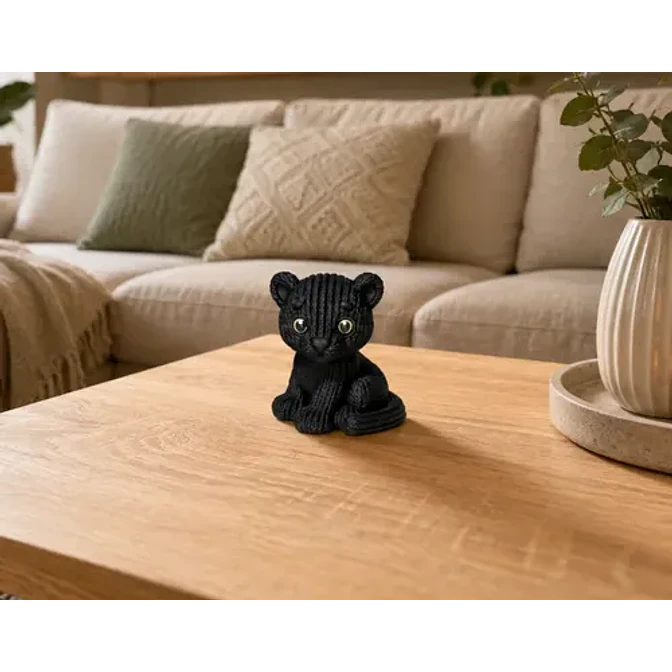 Figura Decorativa Prints Patro- Pantera De Punto 4
