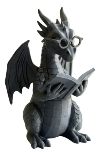 Escultura Decorativa- Dragón Lector