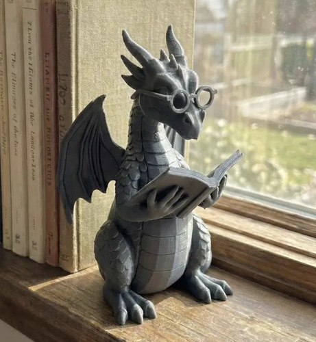 Escultura Decorativa- Dragón Lector - Foto 3