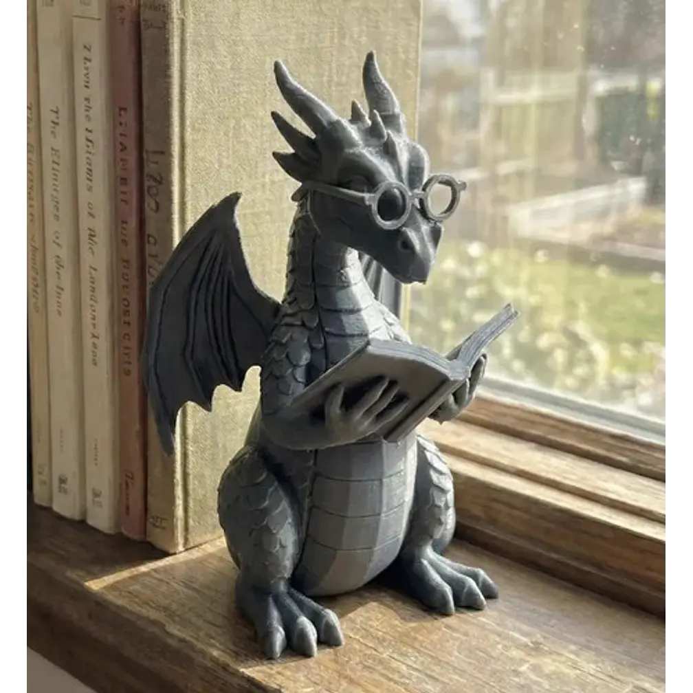 Escultura Decorativa- Dragón Lector 3