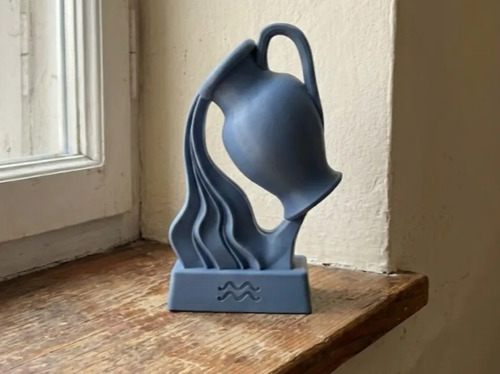 Escultura Decorativa Prints Patro- Busto Del Zodíaco Acuario - Foto 2