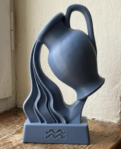 Escultura Decorativa Prints Patro- Busto Del Zodíaco Acuario - Foto 3
