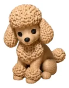 Figura Decorativa Prints Patro- Poodle De Punto
