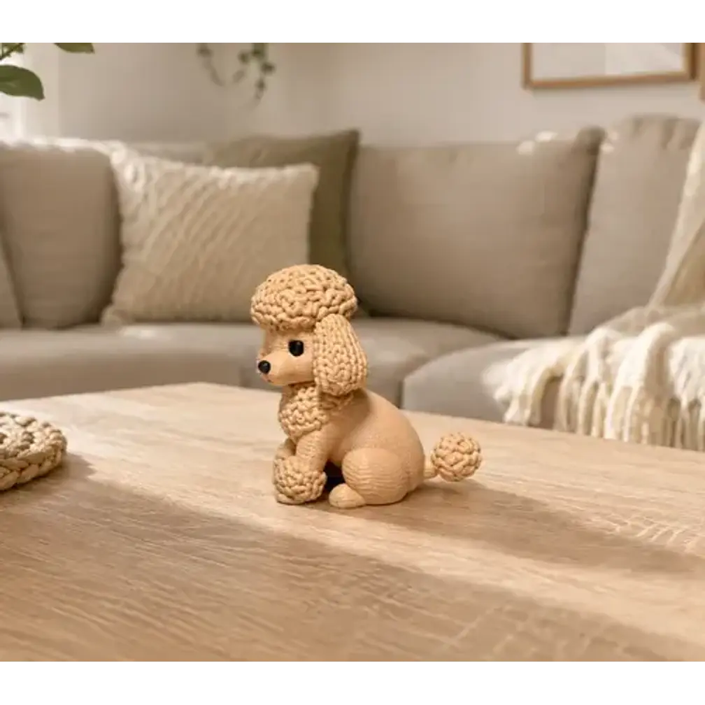 Figura Decorativa Prints Patro- Poodle De Punto 3