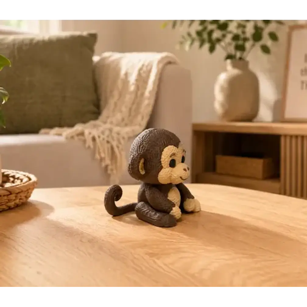 Figura Decorativa Prints Patro- Mono De Punto 3