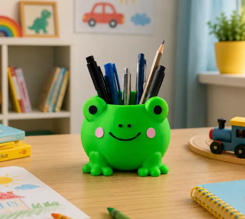 Portalápices De Rana Adorable