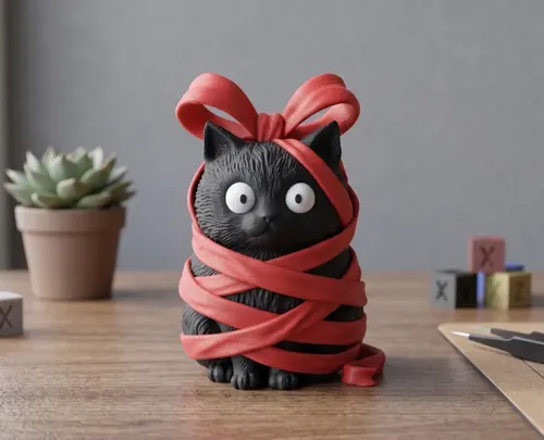 Figura Decorativa- Gato Travieso Atado - Foto 3