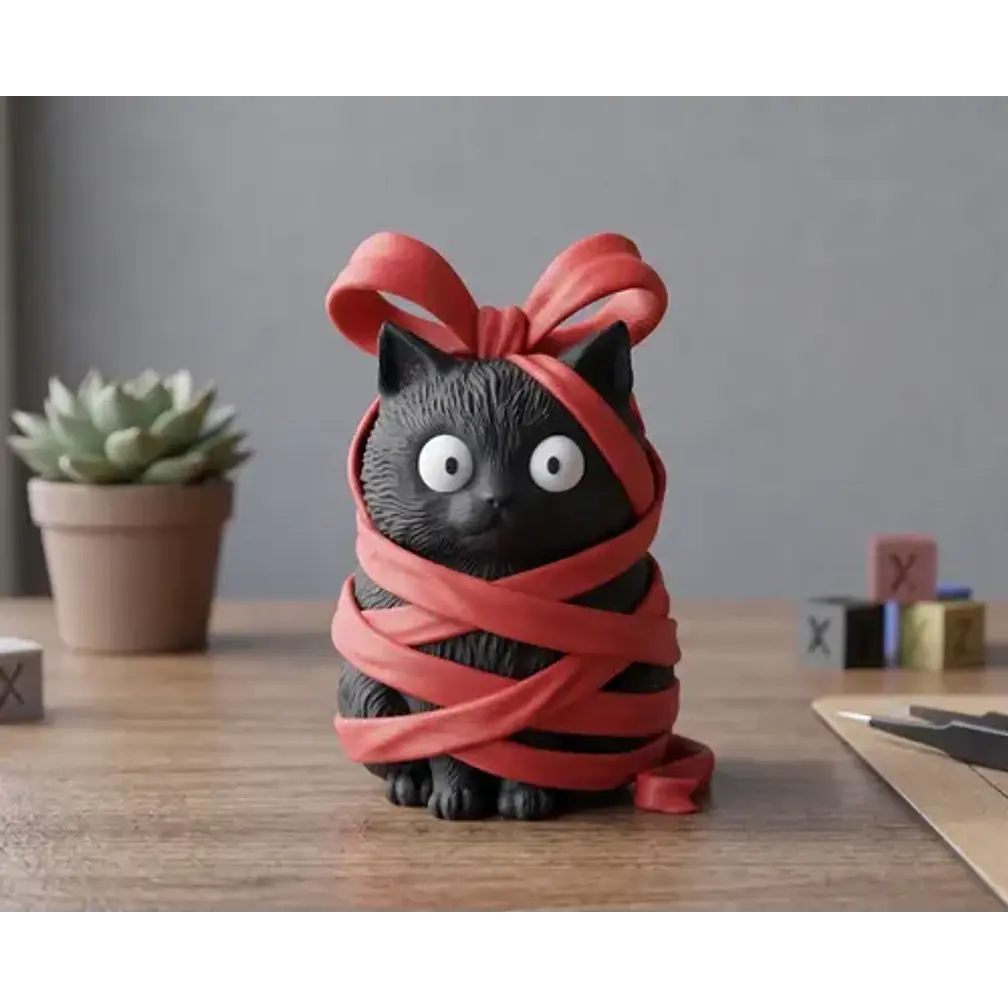 Figura Decorativa- Gato Travieso Atado 3