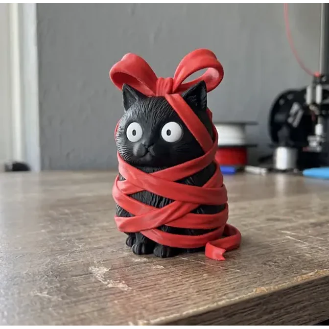 Figura Decorativa- Gato Travieso Atado 4