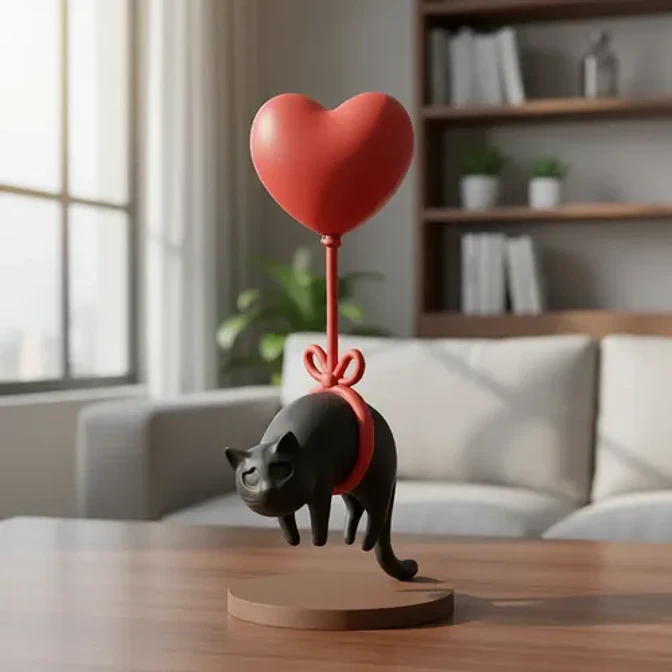 Figura Decorativa- Gato Flotante 2