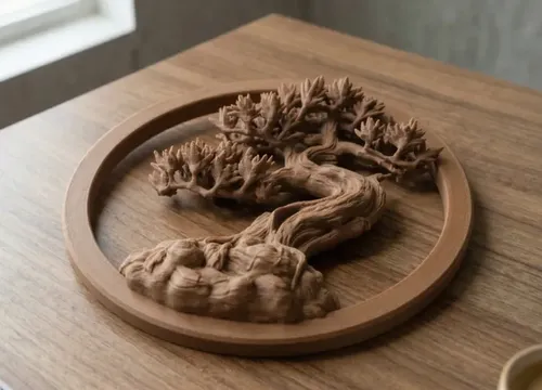 Escultura Decorativa- Bonsái Zen En Relieve - Foto 3