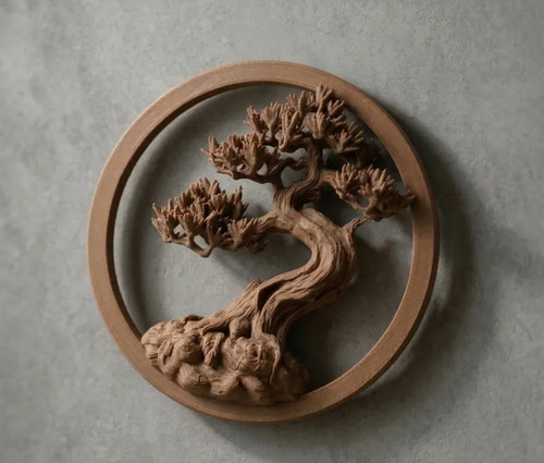 Escultura Decorativa- Bonsái Zen En Relieve - Foto 4
