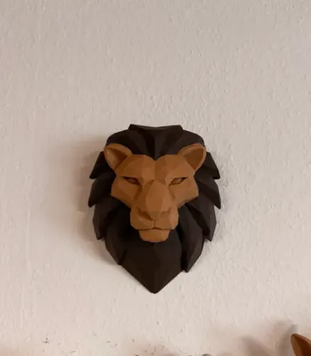 Escultura Decorativa De Pared Prints Patro- Cabeza De León - Foto 2