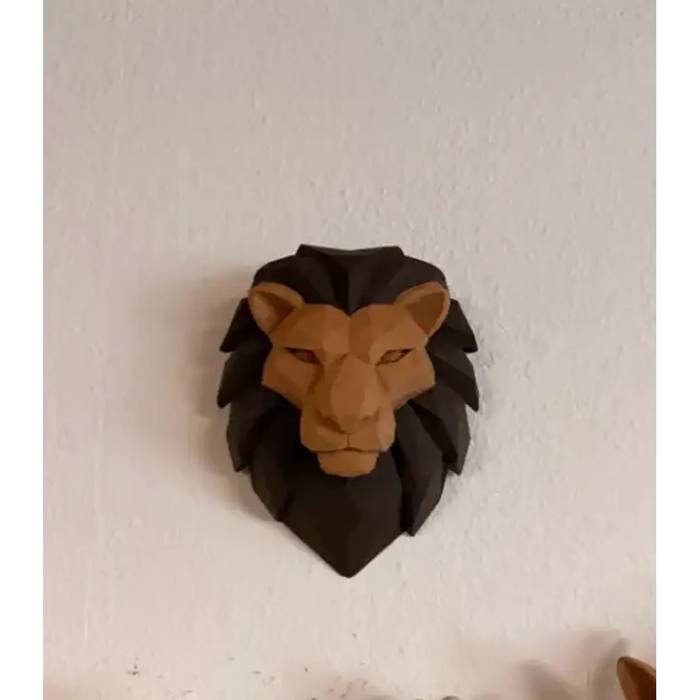 Escultura Decorativa De Pared Prints Patro- Cabeza De León 2