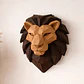 Escultura Decorativa De Pared Prints Patro- Cabeza De León - Miniatura 4