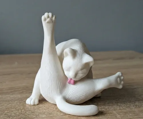 Figura Decorativa- Felino Bañándose - Foto 4