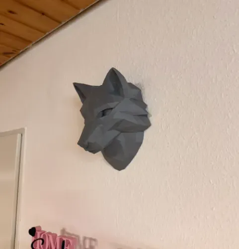 Escultura Decorativa De Pared Prints Patro- Cabeza De Lobo - Foto 4