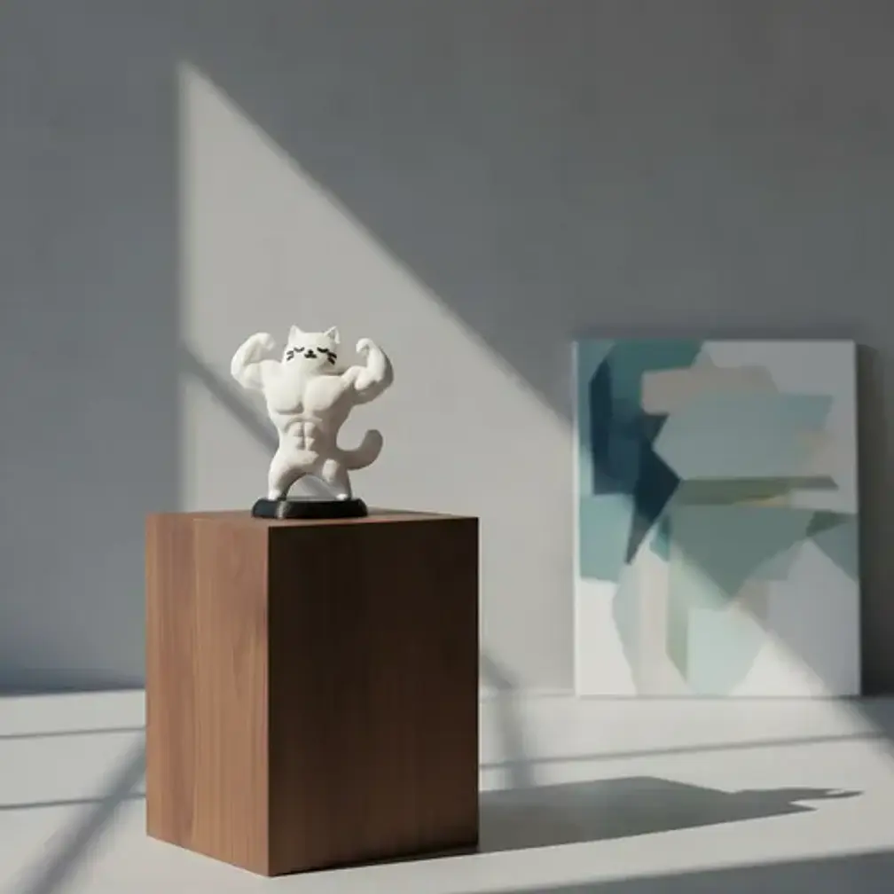 Figura Decorativa- Gato Culturista 2