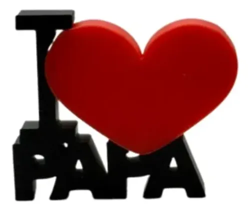 Escultura Decorativa Prints Patro- I Love You Dad