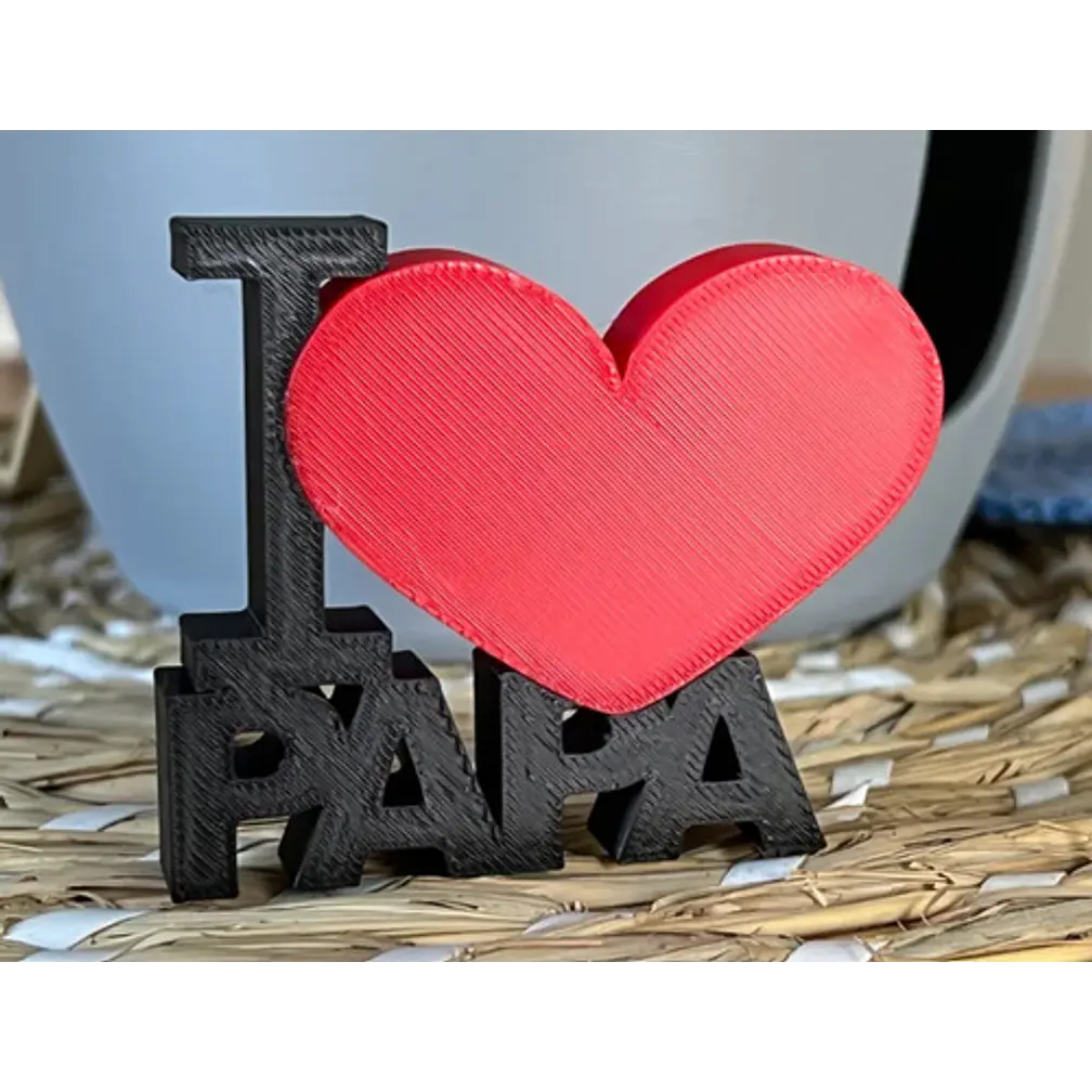 Escultura Decorativa Prints Patro- I Love You Dad 3