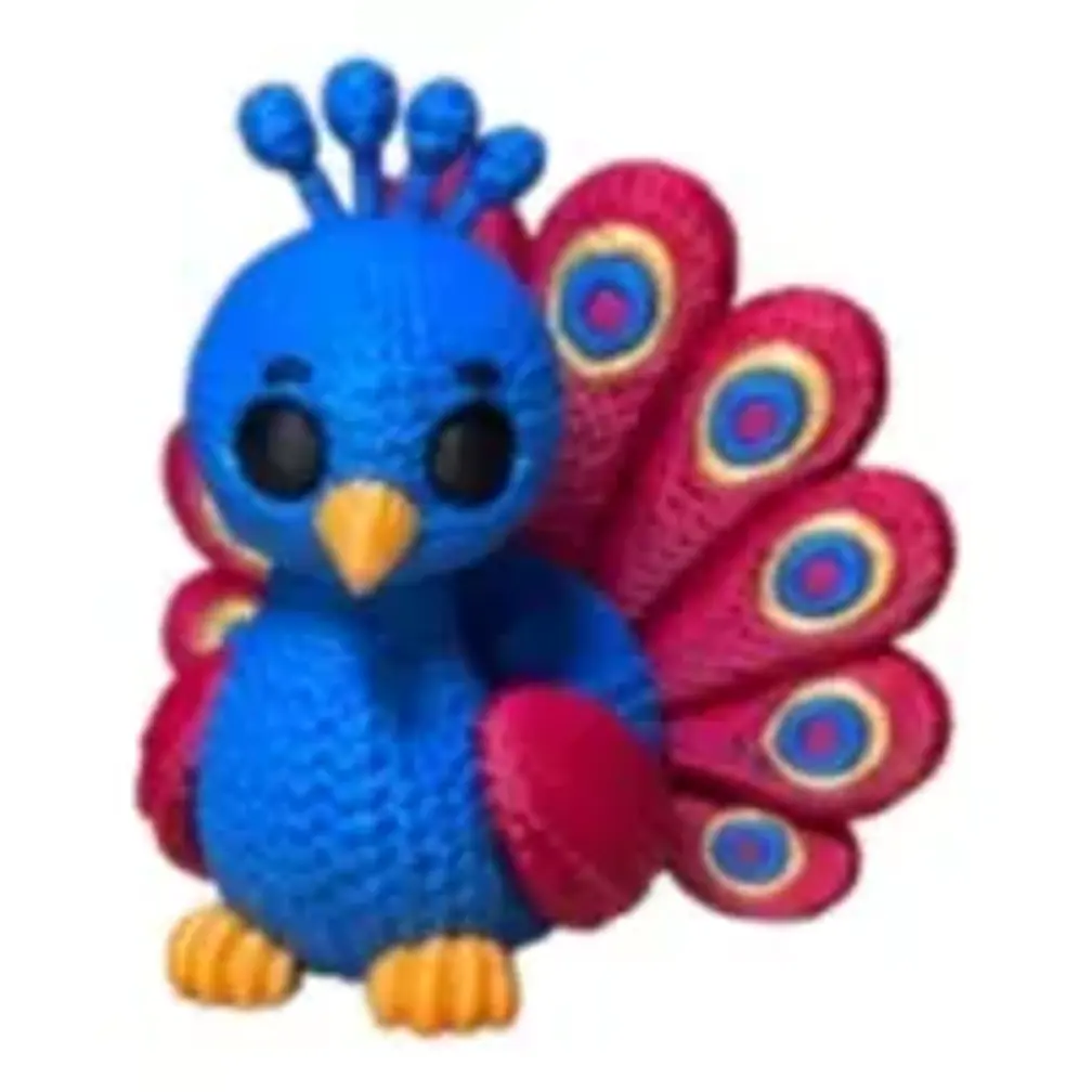 Figura Decorativa Prints Patro- Pavo Real De Punto 1