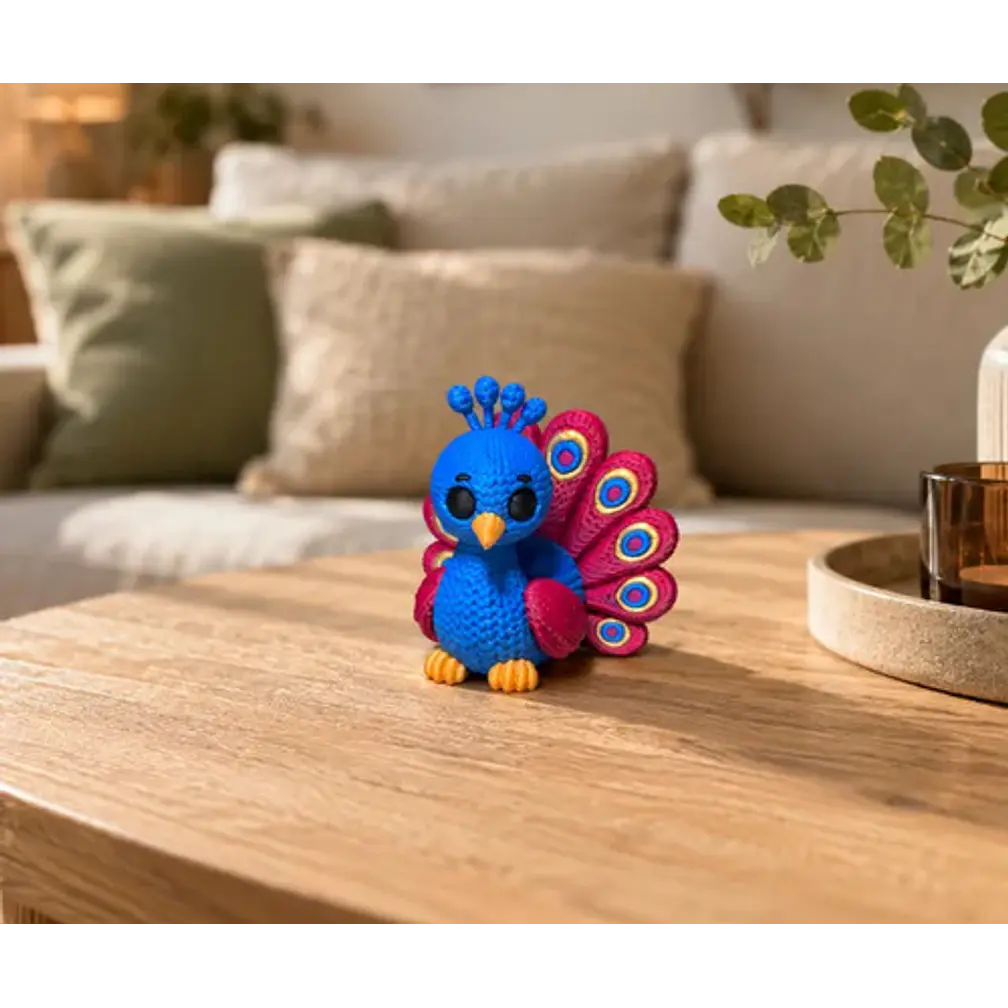 Figura Decorativa Prints Patro- Pavo Real De Punto 2