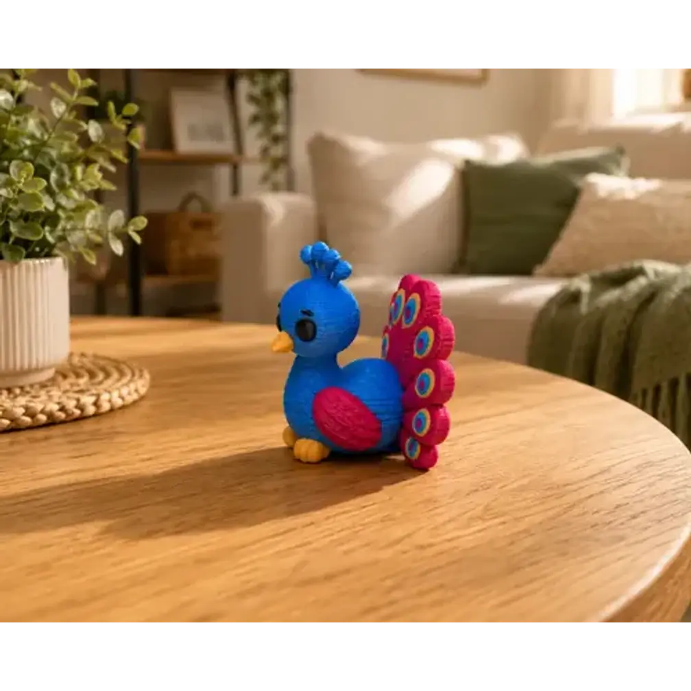 Figura Decorativa Prints Patro- Pavo Real De Punto 3