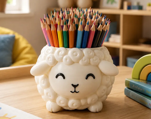 Portalápices Oveja Tierna Prints Patro Decorativa Escritorio