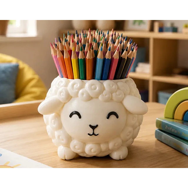 Portalápices Oveja Tierna Prints Patro Decorativa Escritorio