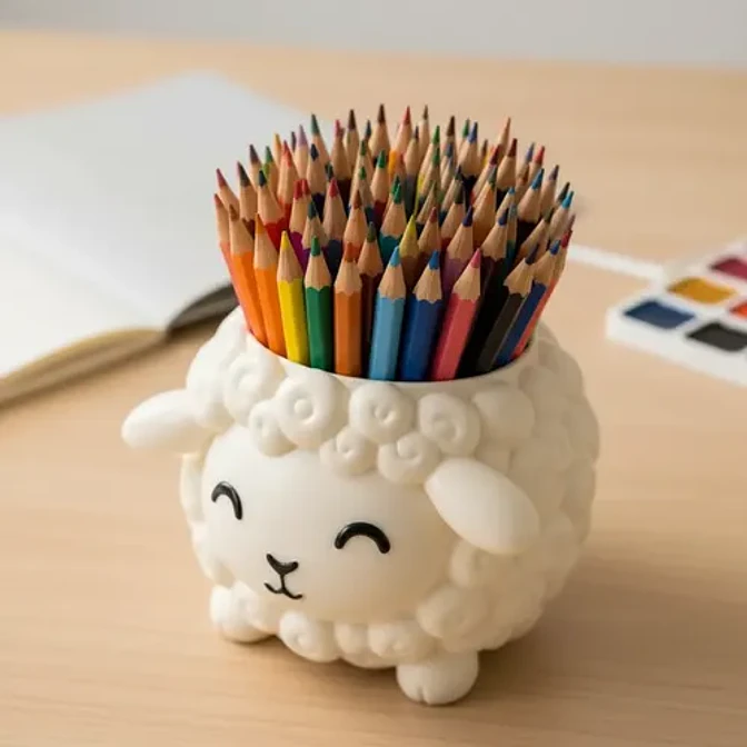 Portalápices Oveja Tierna Prints Patro Decorativa Escritorio 4