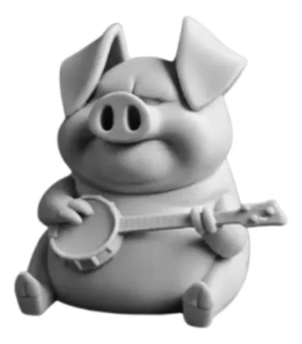 Figura Decorativa Prints Patro-cerdito Tocando Banjo