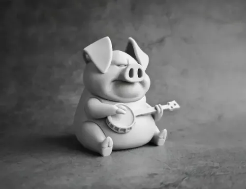 Figura Decorativa Prints Patro-cerdito Tocando Banjo - Foto 3