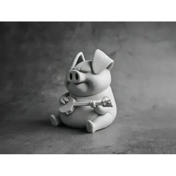 Figura Decorativa Prints Patro-cerdito Tocando Banjo 5