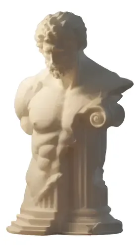 Escultura Decorativa Prints Patro- Busto De Héroe Griego