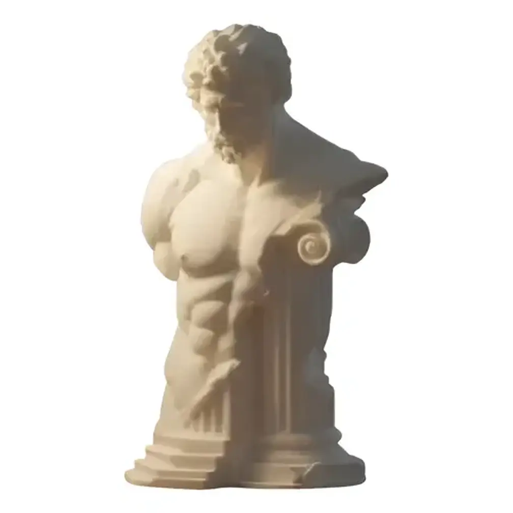 Escultura Decorativa Prints Patro- Busto De Héroe Griego 1