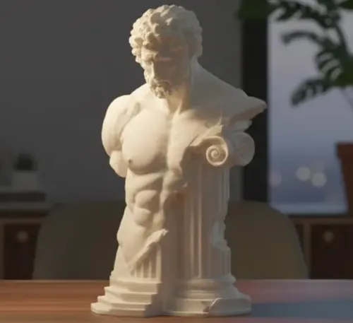 Escultura Decorativa Prints Patro- Busto De Héroe Griego - Foto 2