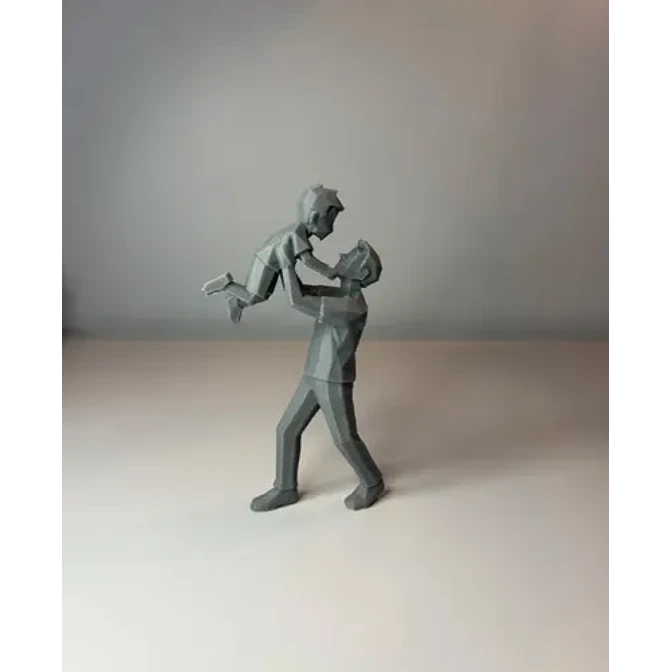 Escultura Decorativa Prints Patro- Papá E Hijo 3