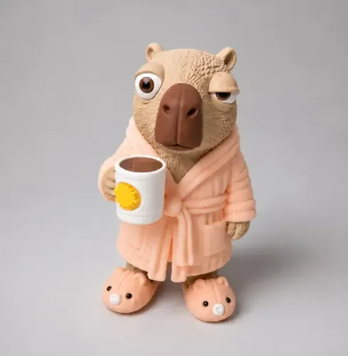 Figura Decorativa Prints Patro- Capibara Madrugador - Foto 2