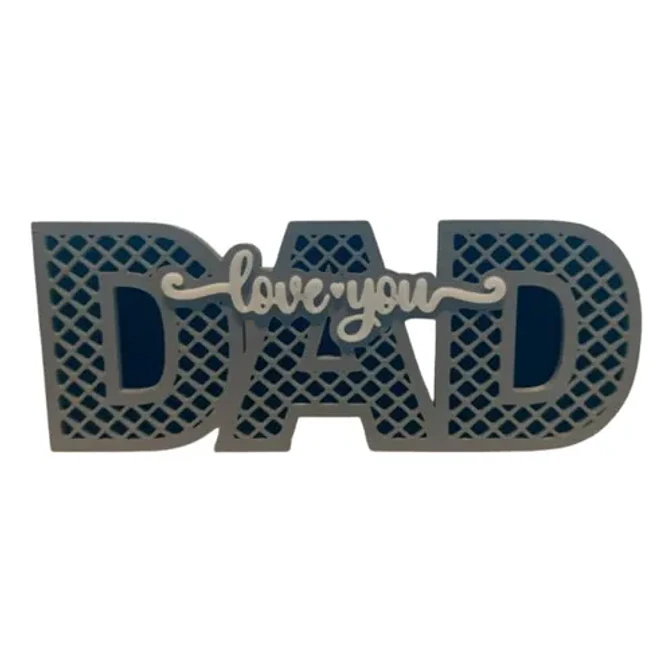 Escultura Decorativa Prints Patro- Te Amo Papá 1