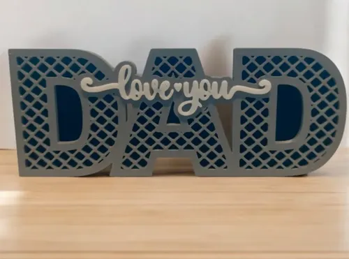 Escultura Decorativa Prints Patro- Te Amo Papá - Foto 3