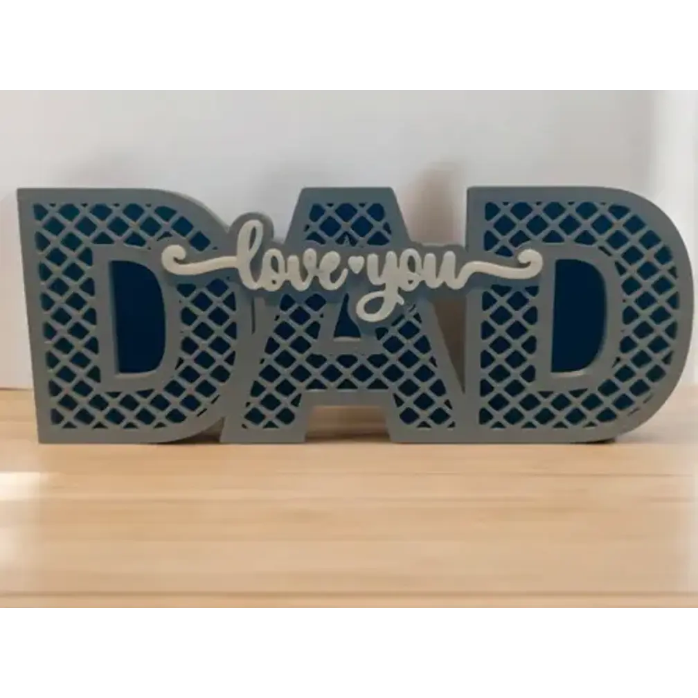 Escultura Decorativa Prints Patro- Te Amo Papá 3