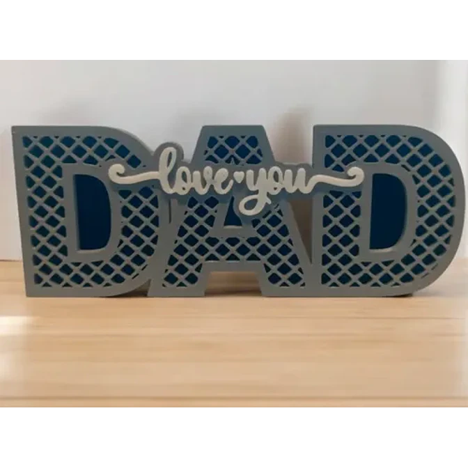 Escultura Decorativa Prints Patro- Te Amo Papá 3