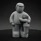 Escultura Decorativa Prints Patro- Abrazo De Padre - Miniatura 5